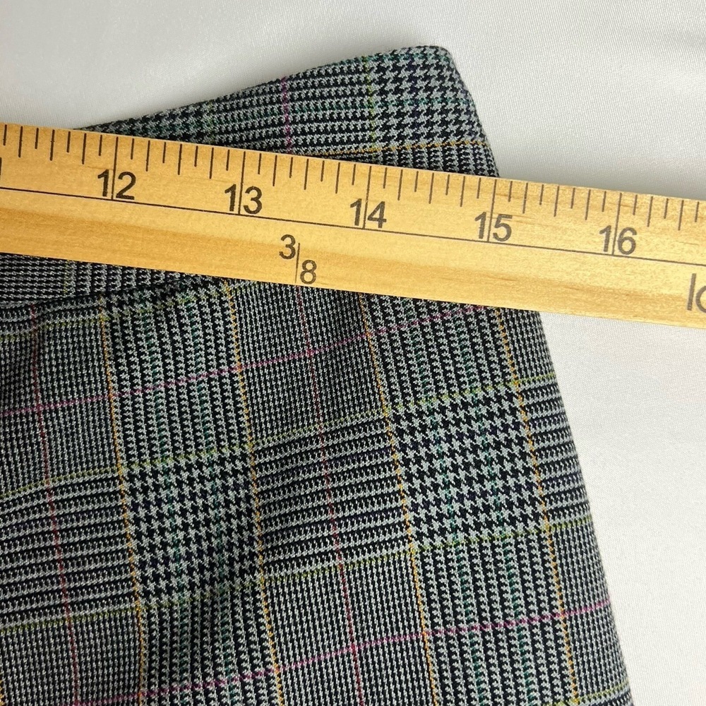 Dialogue Glen Plaid Dress Pants Womens 12 Grey Plaid Straight Leg NWT - Picture 7 of 7